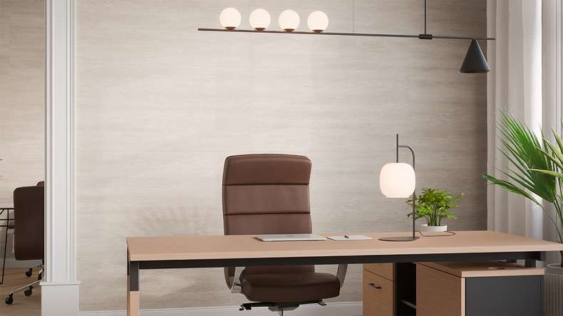 planeo Wandverkleidung SPC - CeraRock Tile Stripes Light Travertine 120 x 60 cm