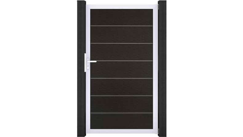 planeo Gardence Deluxe - BPC-Universaltor Schwarz co-ex mit Silber Alurahmen 180x100x4cm
