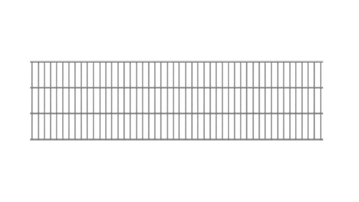 Doppelstabmattenzaun leicht 6/5/6 Feuerverzinkt - 630 x 2510 mm