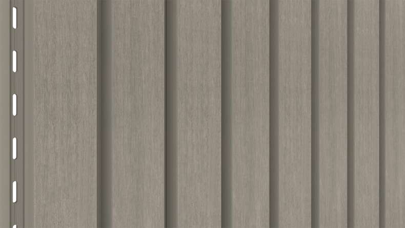 planeo LINEA Wide - WPC CoEx Fassadenverkleidung Hellgrau 2900 x 181 mm
