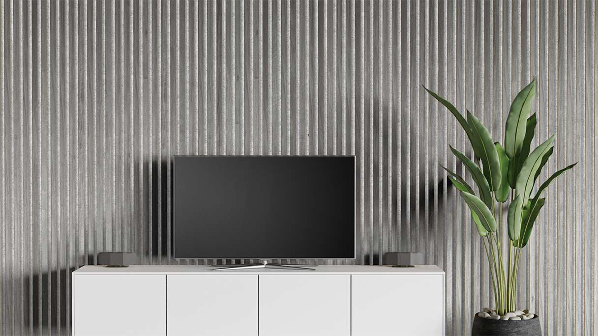 Skaben Akustikpaneele SilentWall Pro - Eiche Grau - 250 x 60 cm