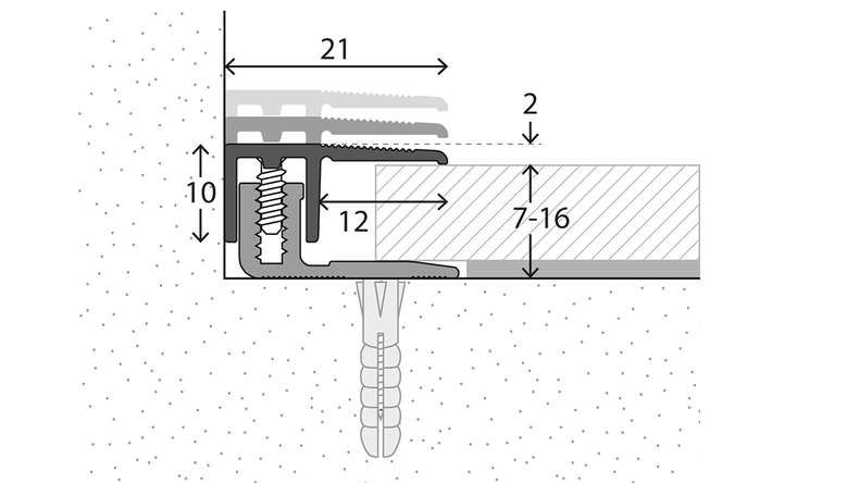 planeo Abschlussprofil 022 - 270 cm