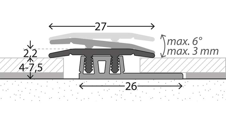 planeo Design Übergangsprofil 223 - 100 cm