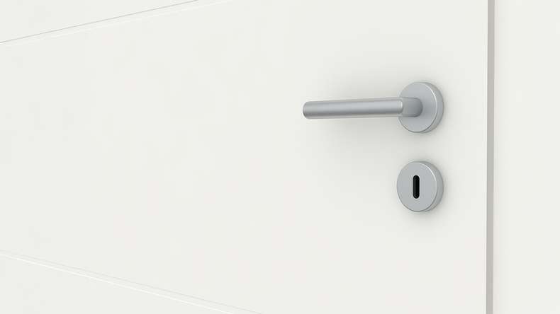 planeo Design-Innentür VELA Kado 5O Weißlack 9010 Eckkante | lackiert - 1985 x 610|735|860|985 mm