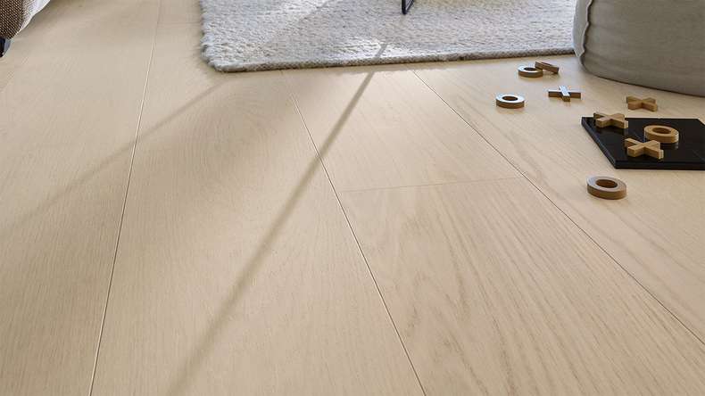 MEISTER Lindura-Holzboden HD 400 - 20229 Eiche natur perlweiß ultramattlackiert 2200 x 270 x 11 mm (500214-2200270-20229)