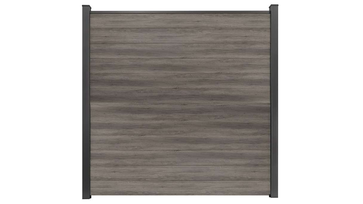 planeo Gardence Simply Small - PVC-Steckzaun Monument Oak 180 x 180 cm