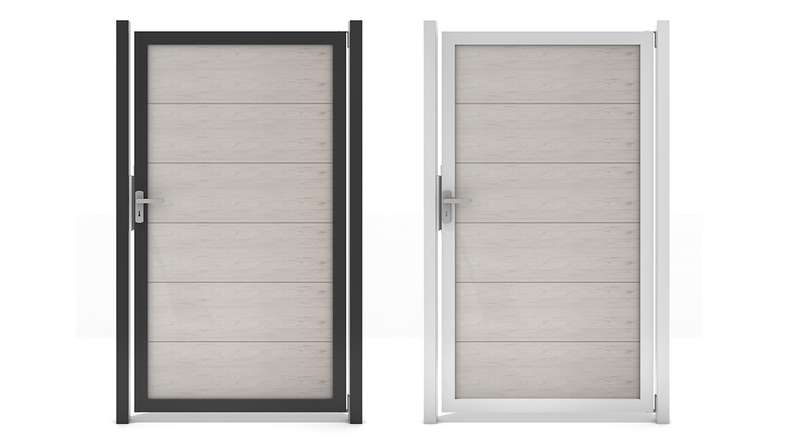 planeo Gardence Guard - BPC-Universaltor Bi-Color Sand mit Alu-Rahmen 100 x 180 x 4 cm