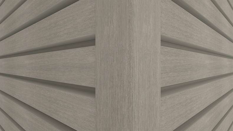 planeo LINEA Wide - WPC CoEx Fassadenverkleidung Hellgrau 2900 x 181 mm