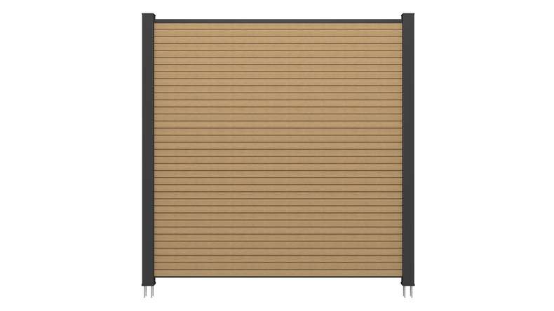 planeo LINEA - WPC CoEx Rhombus Steckzaun Sand 176 x 183 cm