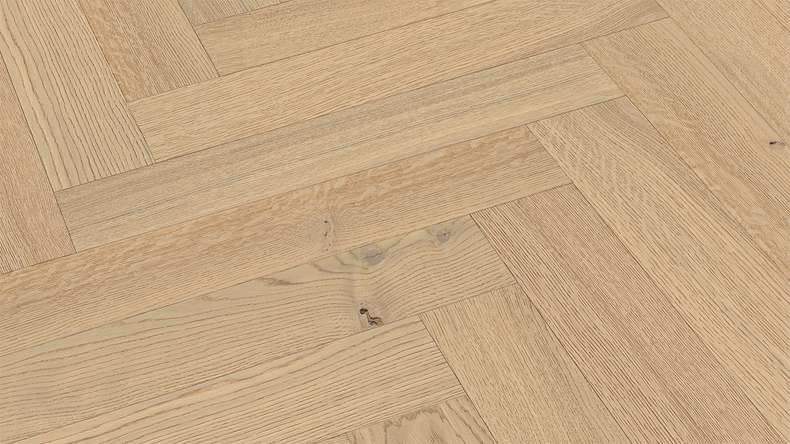 MEISTER Lindura-Holzboden HS 500 - 20231 Eiche classic cremeweiß ultramattlackiert 700 x 140 x 11 mm (500010-0700140-20231)