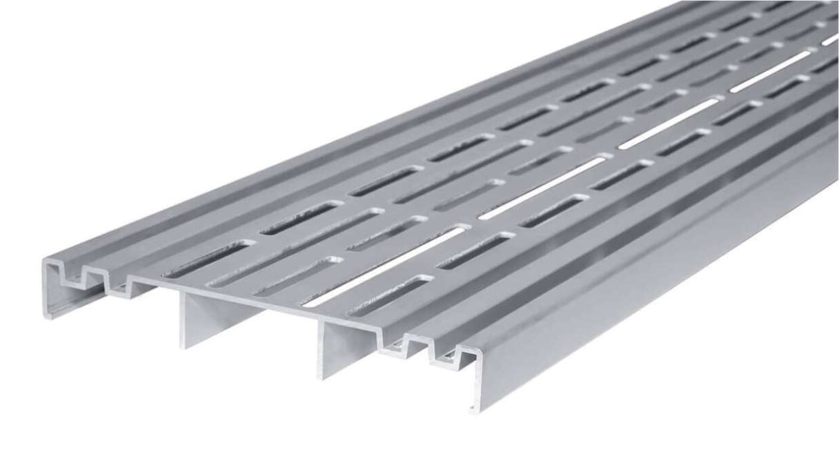 planeo Terrassen Lüftungsgitter - Ventilationsprofil 1200x150x20mm