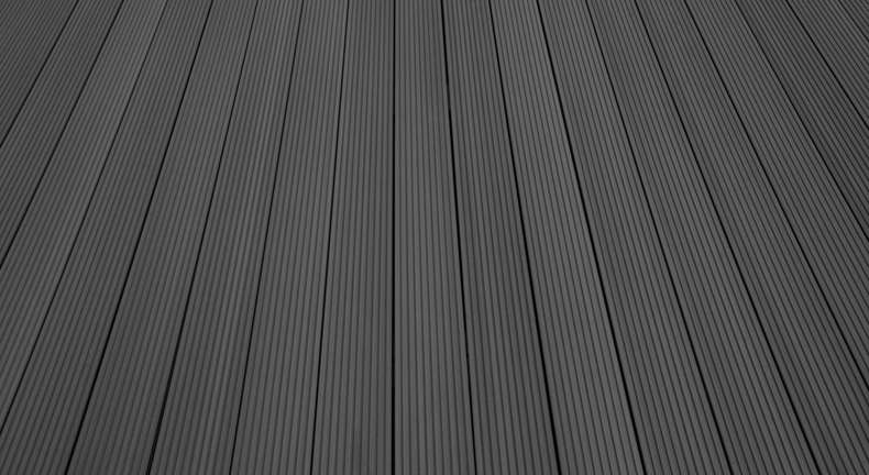 Komplett-Set TitanWood 3m Massivdiele Rillenstruktur dunkelgrau 21m² inkl. Alu-UK