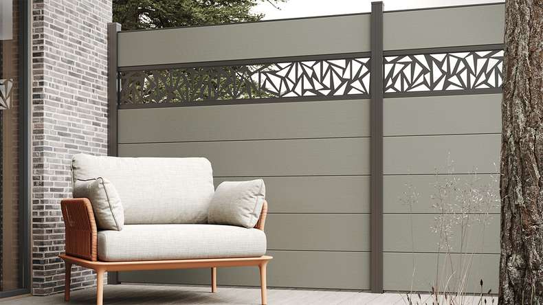 planeo Gardence Strong XL - BPC-Gartenzaun Grau