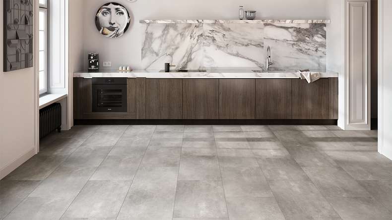 planeo Rigid Klick Vinyl - Ferrovia IXPE XL-Fliese ultramatt | Trittschalldämmung integr. (MF-3011-IXPE)