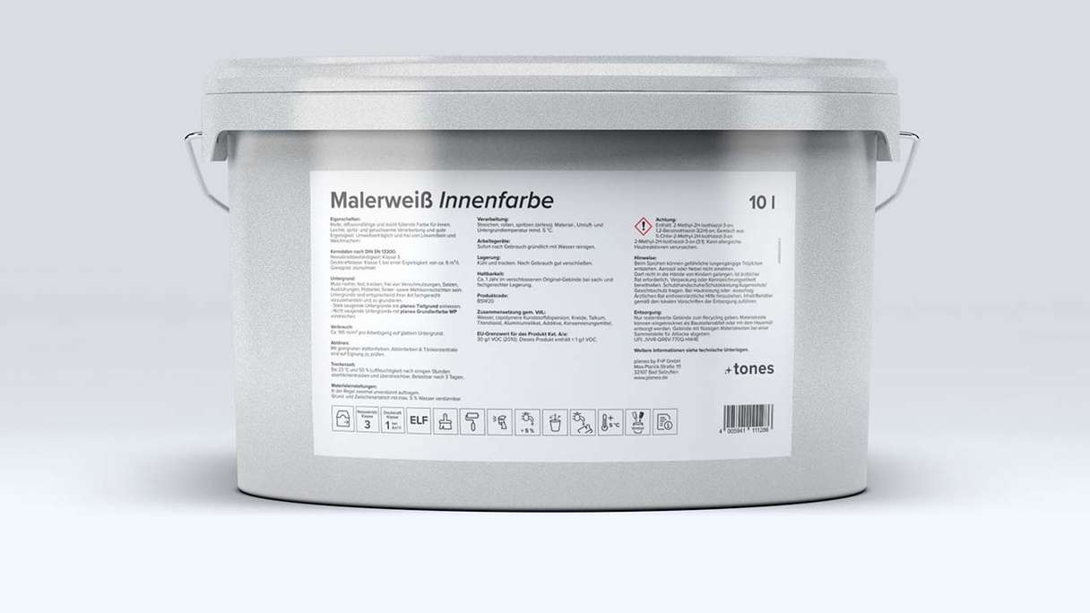 planeo Malerweiß weiß 10l - matt
