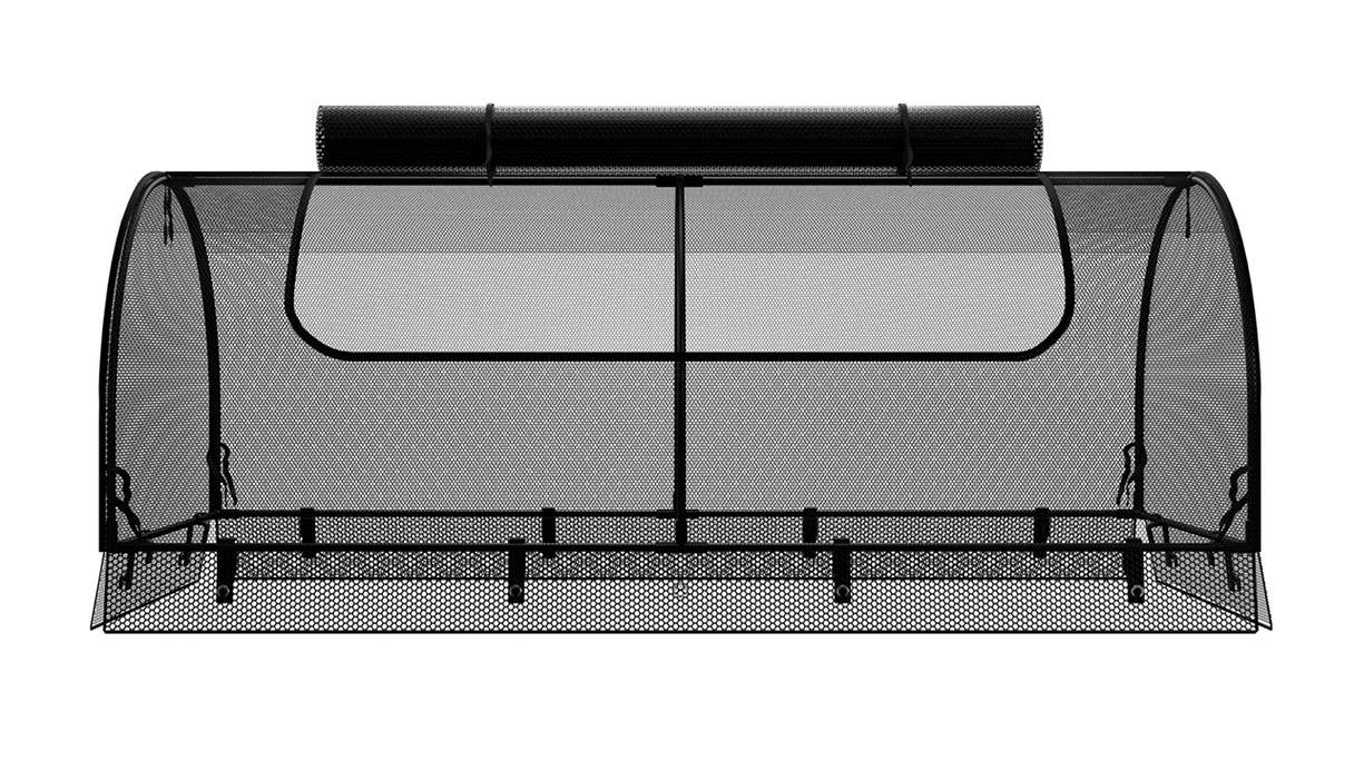 planeo Hochbeetaufsatz Netz - Schwarz 149.9 x 69.4 x 62 cm