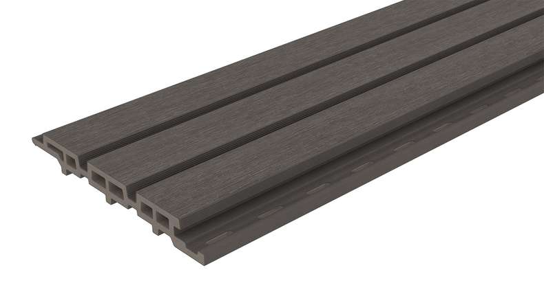 planeo DesignPro - WPC Fassadenverkleidung Dunkelgrau 2900 x 175 mm