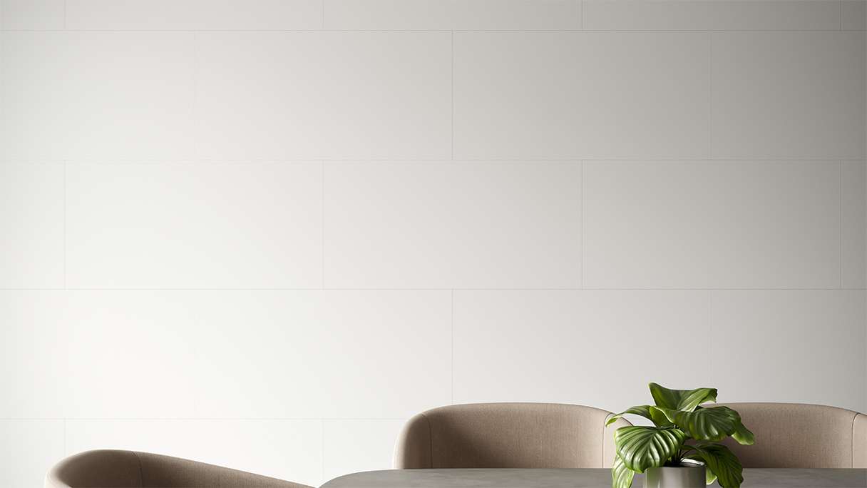 planeo Wandverkleidung Kunststoff - Wall&Floor Design White supermatt 80 x 40 cm