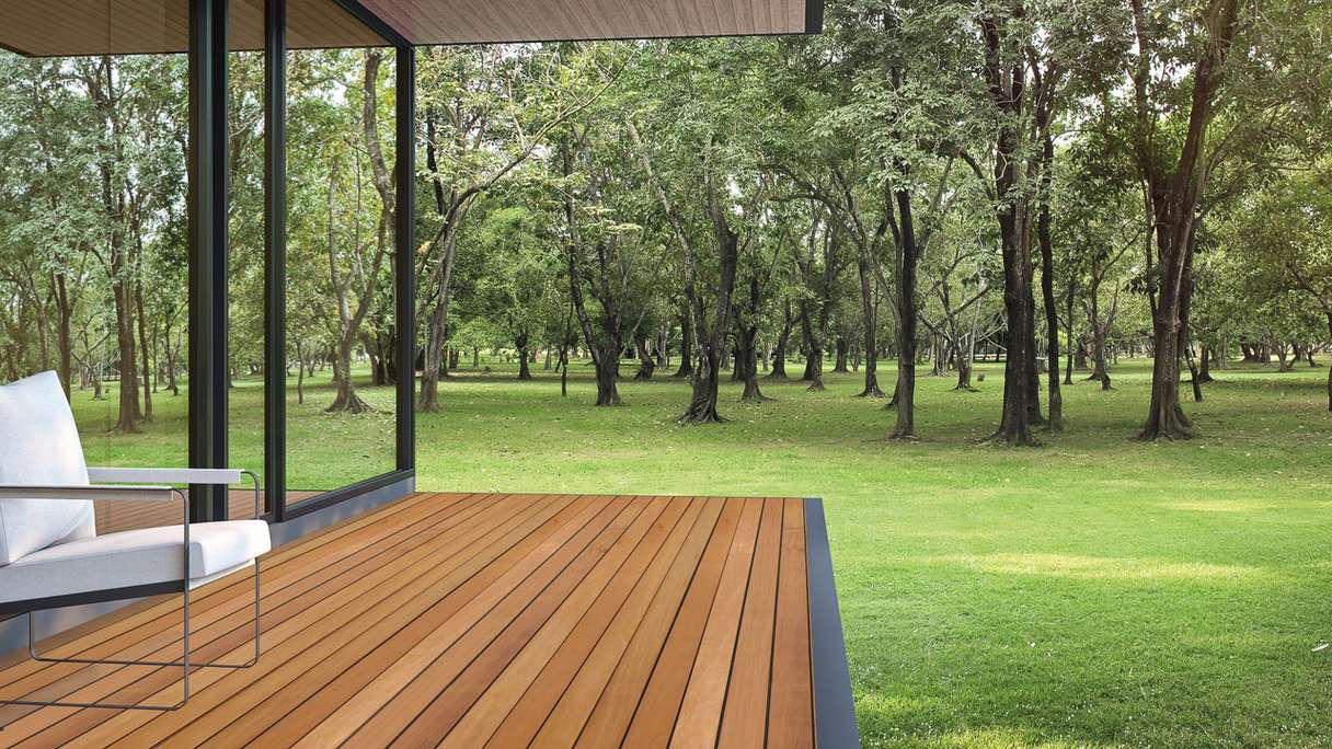 TerraWood Holzterrasse Garapa PRIME beidseitig glatt - 2.13m bis 6.1m