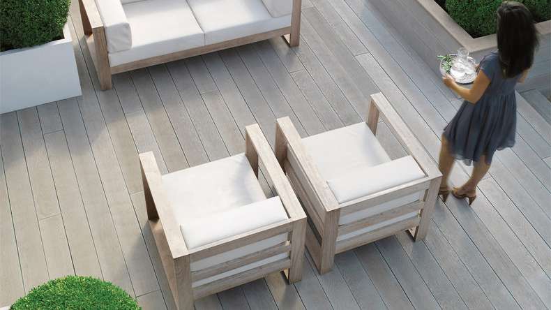 planeo Authoria PureBoard Terrassendiele Massiv - Light Grey 3.6m strukturiert