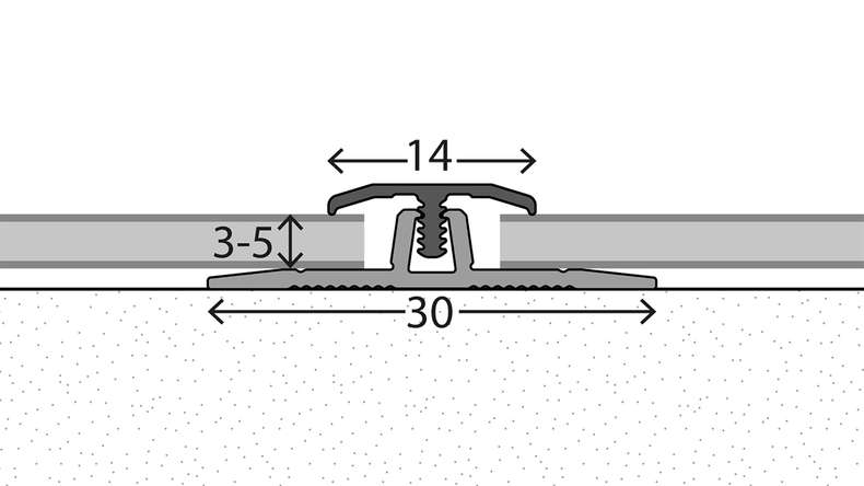 planeo Wandprofilsystem T-Zwischenprofil - 260 cm