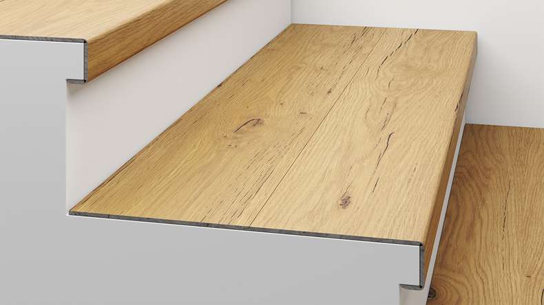 planeo Vinyl Treppenstufe Typ C - Überschub Klick Oben und Unten