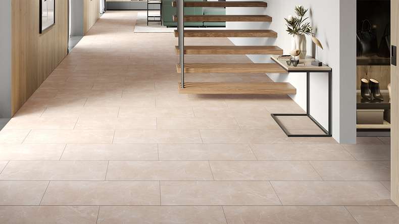 planeo Rigid Klick Vinyl - Stone Botticino light Matt | Trittschalldämmung integr. (100P2911MT)