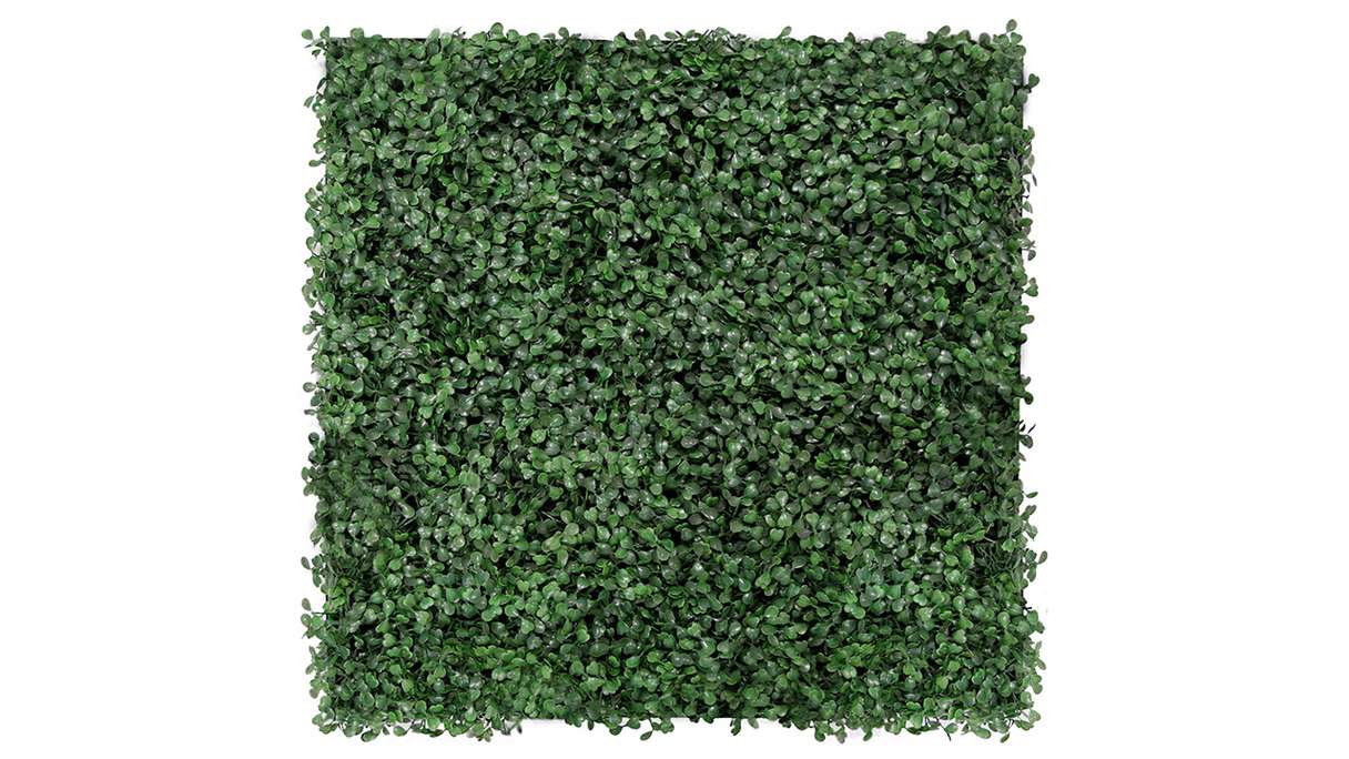 planeo Akustikpaneel - MixWall Leaf Mood Dark Green Design Buxus 52 x 52 cm | Kunstpflanze (PLMW-31111)