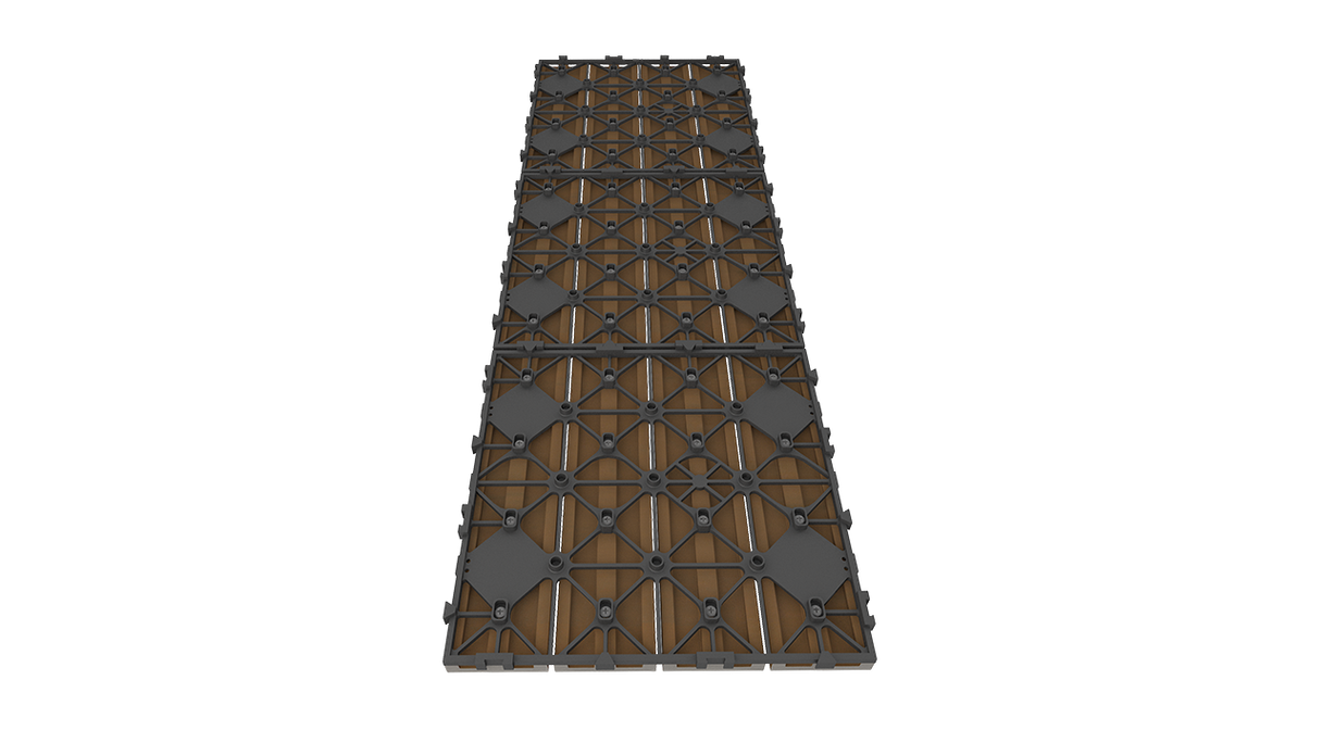 planeo WPC-CoEx-Terrassenfliese Burma Teak 90x30 cm