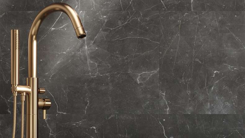 planeo Wandverkleidung Kunststoff - Wall&Floor Design Chino Dark supermatt 80 x 40 cm