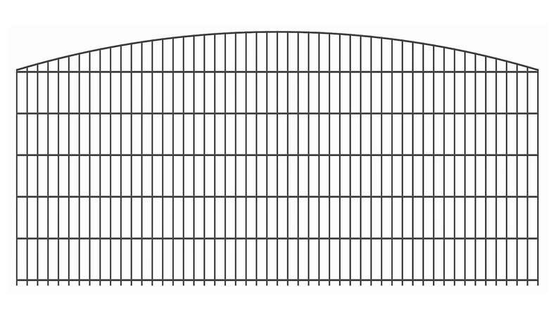 planeo Doppelstab Schmuckzaun Bow 6/6/6 RAL 7016 Anthrazit