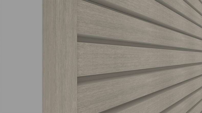 planeo LINEA Wide - WPC CoEx Fassadenverkleidung Hellgrau 2900 x 181 mm