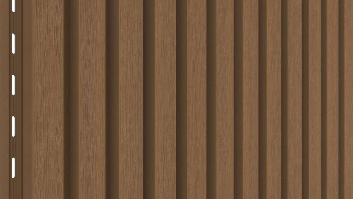 planeo LINEA Slim - WPC CoEx Fassadenverkleidung Burma Teak 2900 x 215 mm