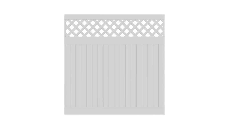 planeo Privara - PVC Steckzaun Weiß mit Rankgitter - UV-Beständig | 177 x 178 cm