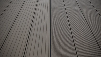 planeo LightWood WPC Terrassendiele Hohlkammer - Hellgrau 3m gerillt/genutet