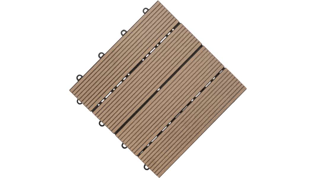 planeo WPC-Terrassenfliese Braun 30x30 cm - 6 Stk