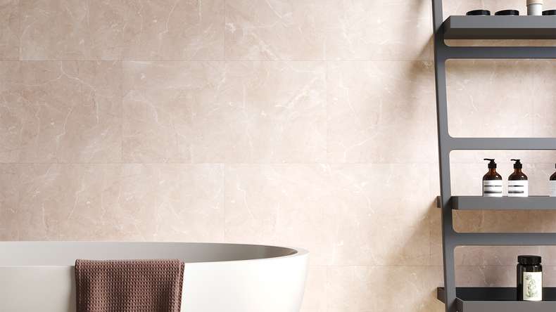 planeo Wandverkleidung Kunststoff - Wall&Floor Design Chino Light supermatt 80 x 40 cm