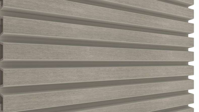 planeo LINEA Slim - WPC CoEx Fassadenverkleidung Hellgrau 2900 x 215 mm