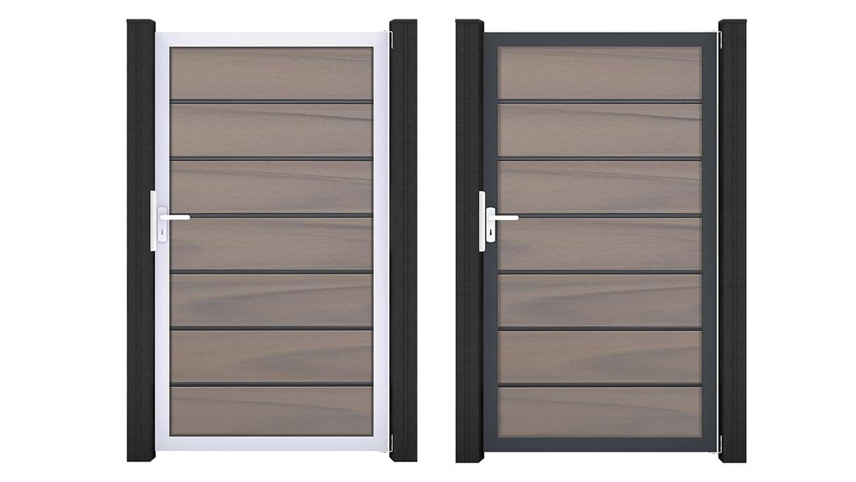 planeo Gardence Deluxe - BPC-Universaltor Bi-Color co-ex mit Alurahmen