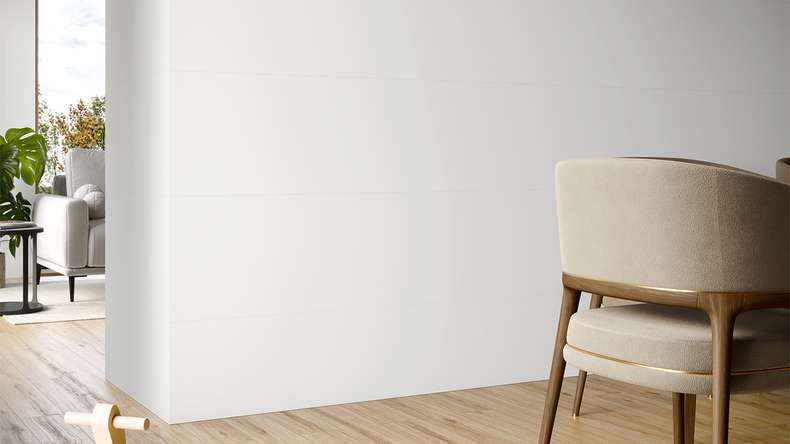 planeo Wandverkleidung Kunststoff - Wall&Floor Design White supermatt 80 x 40 cm