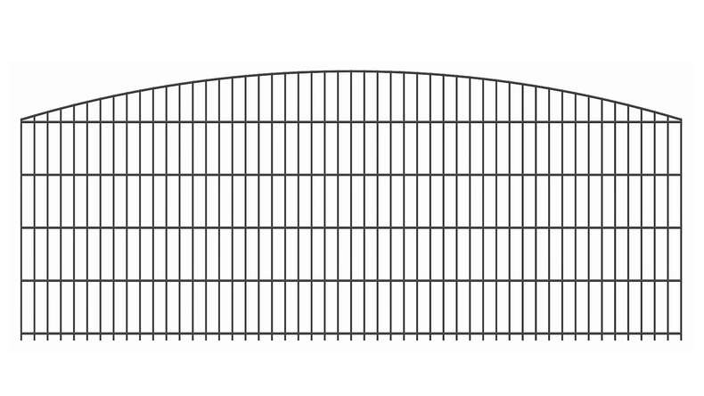 planeo Doppelstab Schmuckzaun Bow 6/6/6 RAL 7016 Anthrazit