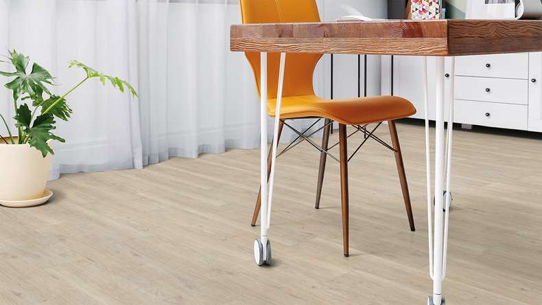 planeo Rigid Klick Vinyl - FlexCore 55 Cream White Oak | Trittschalldämmung integr. (plfc-5012FS55)