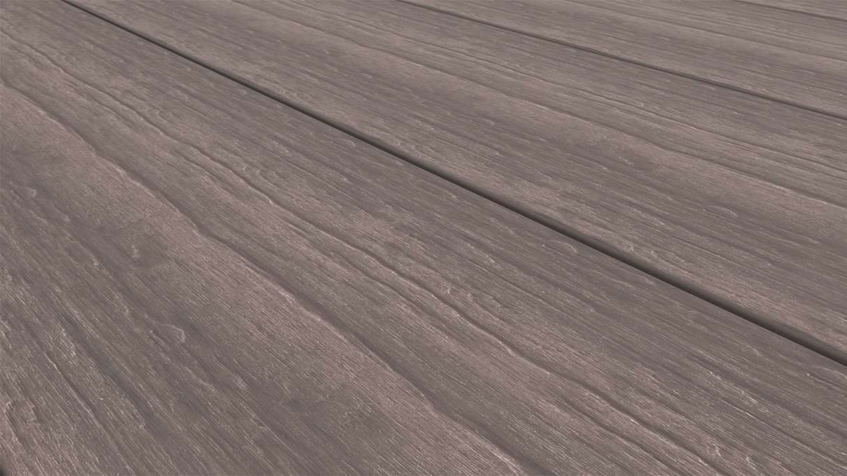 planeo MAXLine Antik - 3m WPC CoEx ummantelte XL Terrassendiele Massiv - Grau rustikal strukturiert/glatt gebürstet