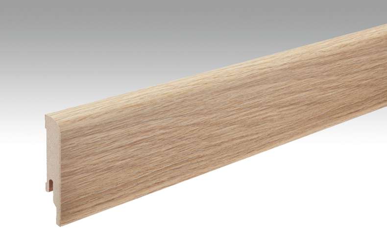 MEISTER Sockelleisten Fußleisten Eiche Chiemsee hell 6376 - 2380 x 80 x 16 mm (200006-2380-06376 - 6939236376)