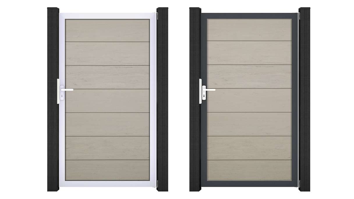planeo Gardence Strong XL - BPC-Universaltor Bi-Color Sand mit Alurahmen 100 x 180 x 4 cm