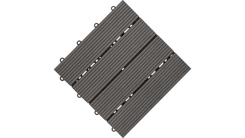 planeo WPC-Terrassenfliese anthrazit 30x30 cm - 6 Stk