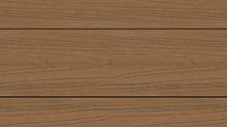 planeo UNIDeck - WPC CoEx ummantelte Terrassendiele Burma Teak 3m - strukturiert/glatt gebürstet