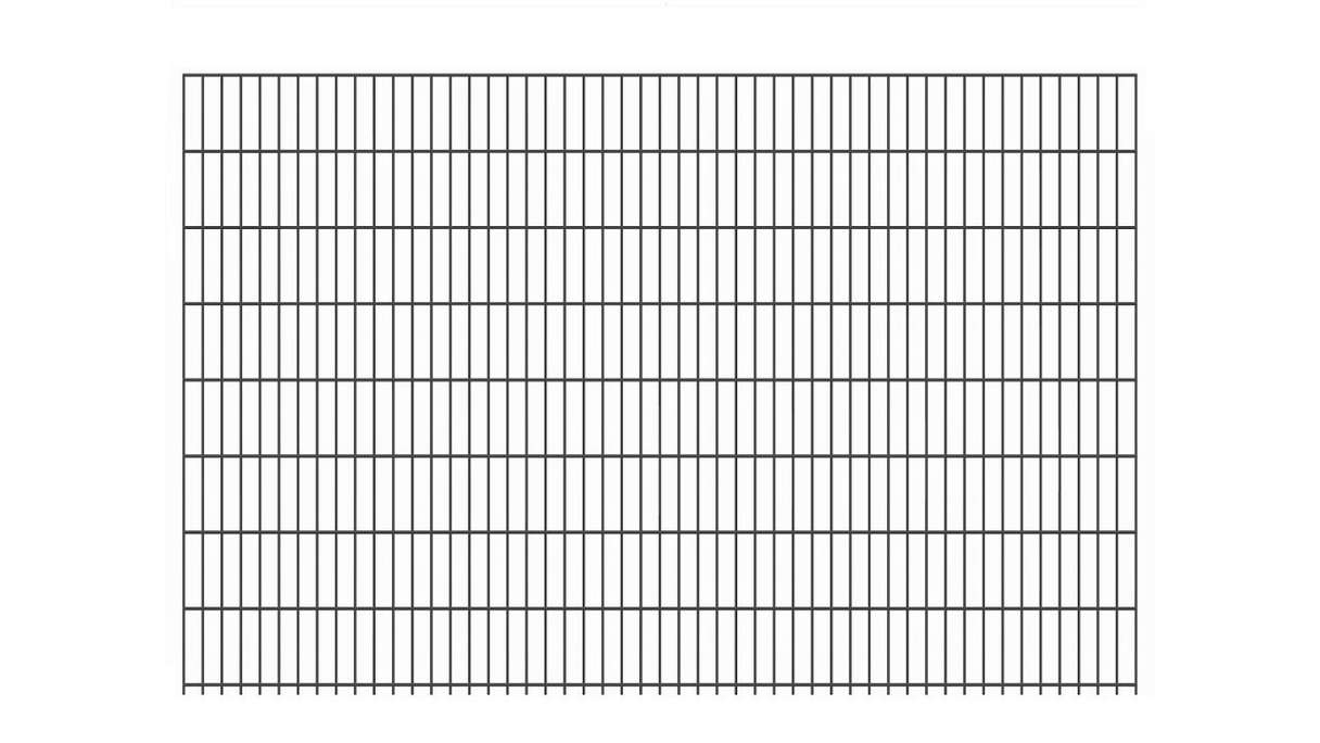 Doppelstabmattenzaun leicht 6/5/6 - Breite 2510 mm RAL 7016 Anthrazit