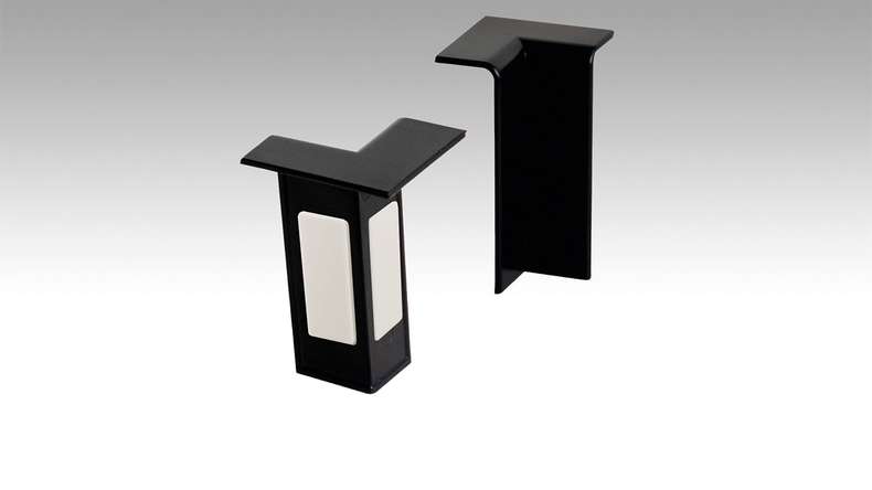 MEISTER Innenecke selbstklebend für Fußleiste Profil 15 MK | 15 F MK | 20 PK | 20 PK Aqua 2039 Schwarz (800034-01-02039 - 9062382039)