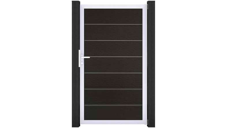 planeo Gardence Deluxe - BPC-Universaltor Schwarz co-ex mit Silber Alurahmen 180x150x4cm